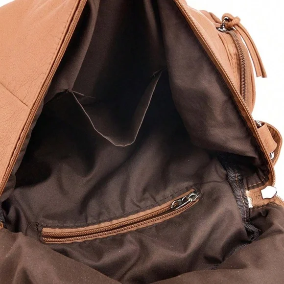 Luxe Vegan Leather Studded Mini Backpack